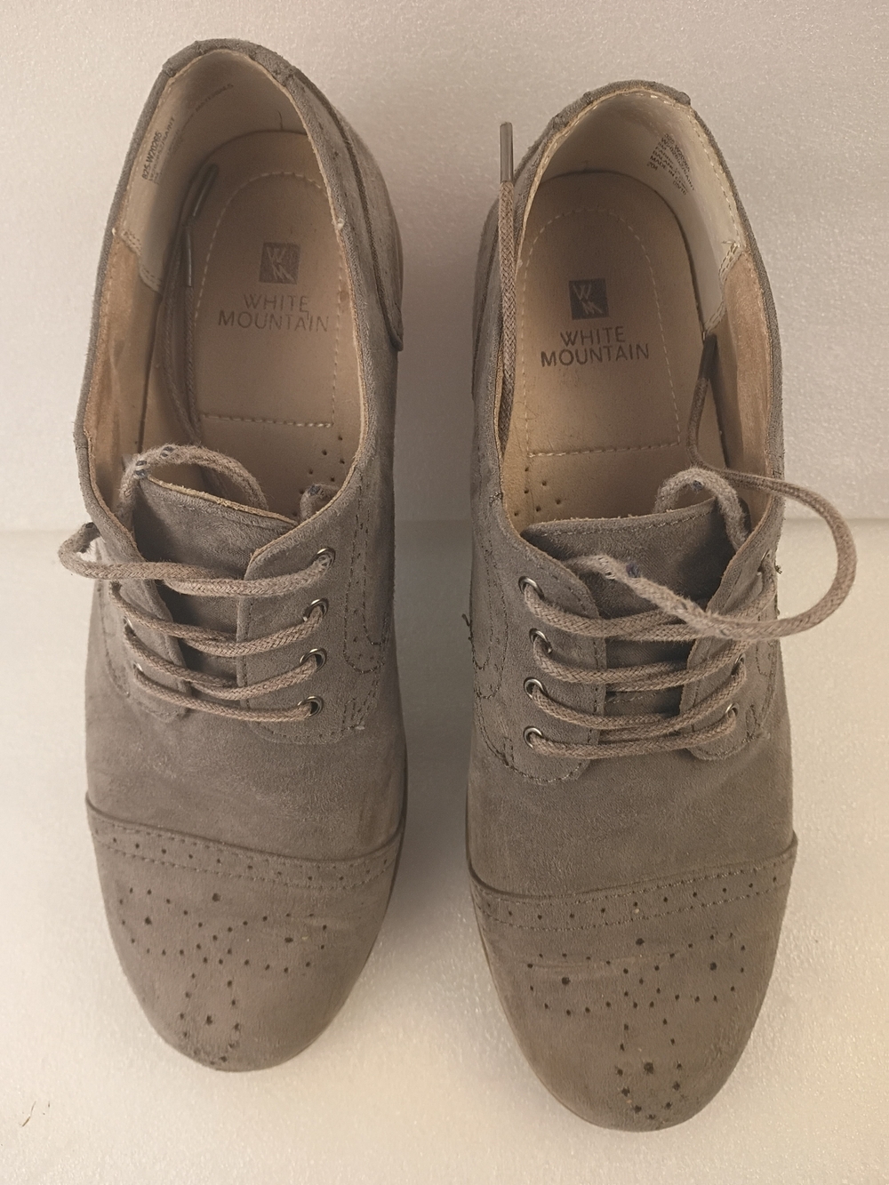 White Mountain Womens Size 8M Gray Derby Oxfords "Saint" Shoes 825-W20265